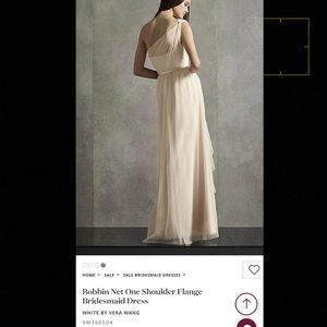 Bobbin Net One Shoulder Flange Bridesmaid Dress